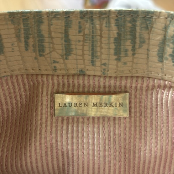 Lauren Merkin Blue and White Clutch - Picture 4 of 4